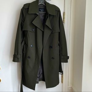Club Monaco Dark Green Trench Coat